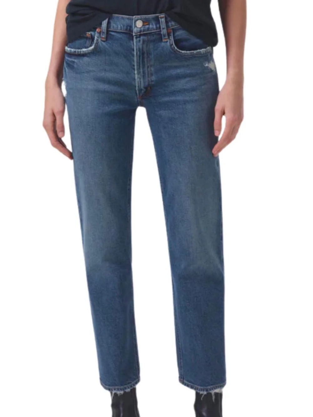 AGOLDE Kye Mid Rise Straight Crop Jeans Size 26